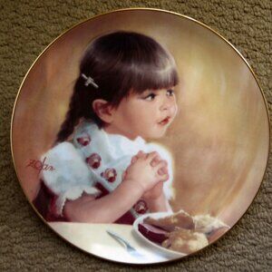 I'm Thankfull Too by Donald Zolan made in 1987 plate #2783A 7 1/2" diameter